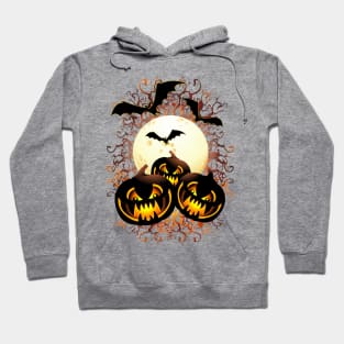 Black Evil Pumpkins Halloween Night Hoodie